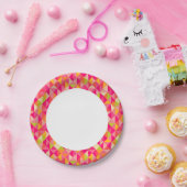 三角形のジオメトリパターン ペーパープレート (パーティー)