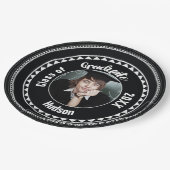 三角形のパターンの卒業写真の名前の年 ペーパープレート (アングル)