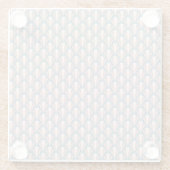 三角形のパターン ガラスコースター (裏面)