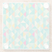 三角形のパターン ガラスコースター (裏面)