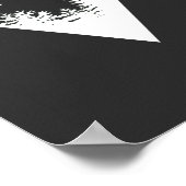 三角形のフレームに荒野の風景 ポスター (角)