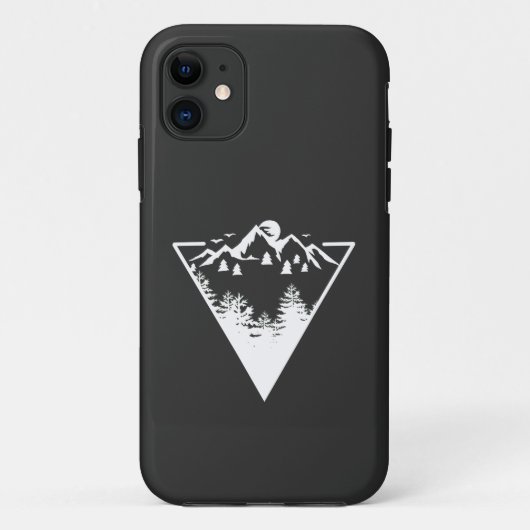 三角形のフレームに荒野の風景 Case-Mate iPhoneケース (裏面)