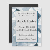 三角形のブルース磁気保存日カード (正面/裏面)