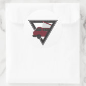 三角形のマゼンタバス ラウンドシール (バッグ)