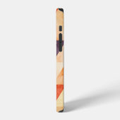 三角形のモザイク要素を使った抽象的なシームレスパターン e iPhoneケース (左側面)