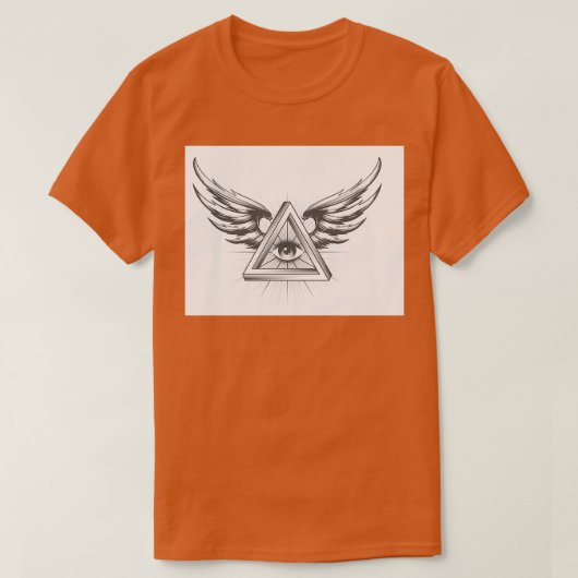 三角形の中で目を見るマソニック Tシャツ (デザイン正面)