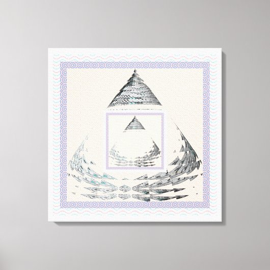 三角形の中心 キャンバスプリント (正面)