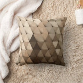 三角形の中間色ベージュのタンブラウン クッション (ブランケット)