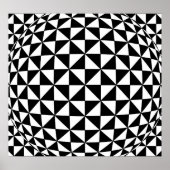 三角形の光学錯覚を持つ(&W) ポスター (正面)