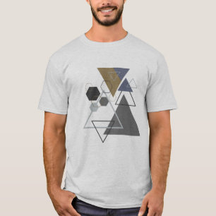 三角形の六角形シェイプ/抽象芸術 Tシャツ