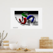 三角形の再帰的レイトレーシング画像 ポスター (キッチン)