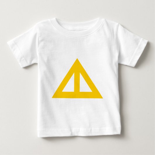 三角形の分割矢印 ベビーTシャツ (正面)
