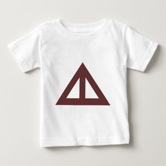 三角形の分割矢印 ベビーTシャツ (正面)