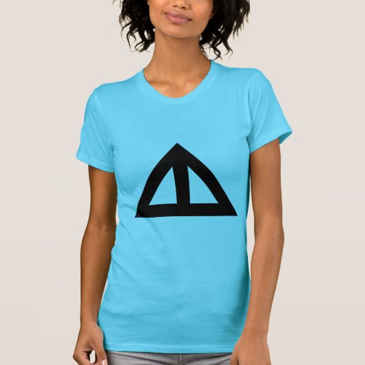 三角形の分割矢印 Tシャツ (正面)