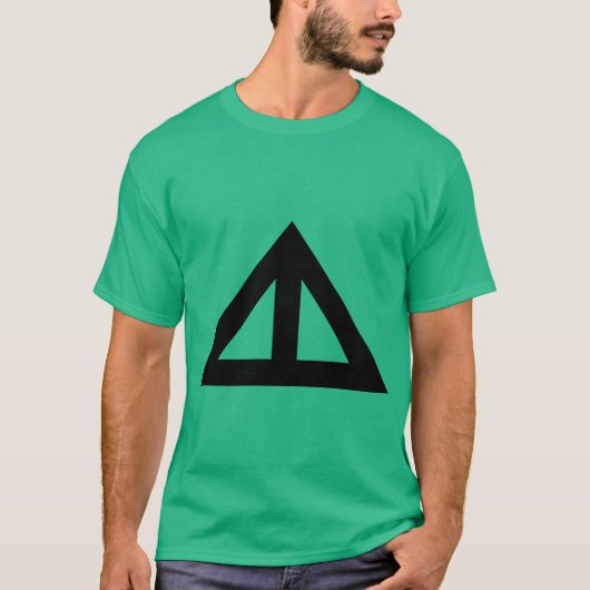 三角形の分割矢印 Tシャツ (正面)