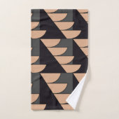 三角形の半円ジオメトリパターン バスタオルセット (ハンドタオル)