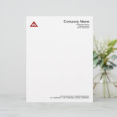 三角形の図形02 - Ruby Red レターヘッド (スタンド正面)