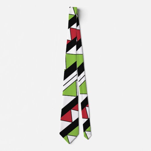 三角形の対角線ストライプパターン ネクタイ (正面)