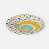 三角形の幸せなかたつむり ペーパープレート (アングル)