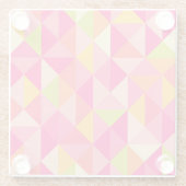 三角形の幾何学的なパターン ガラスコースター (裏面)