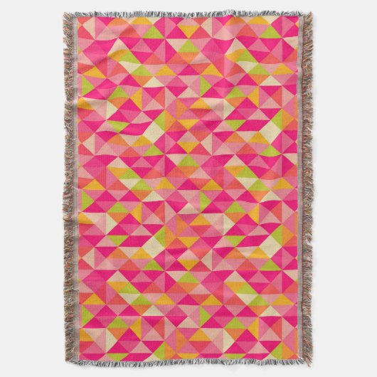 三角形の幾何学的なパターン スローブランケット (正面縦)