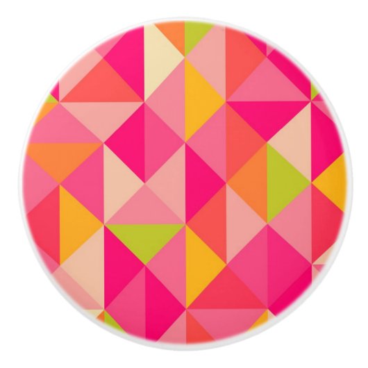 三角形の幾何学的なパターン セラミックノブ (正面)