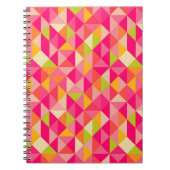 三角形の幾何学的なパターン ノートブック (正面)