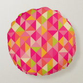 三角形の幾何学的なパターン ラウンドクッション (裏面)