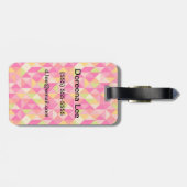 三角形の幾何学的なパターン ラゲッジタグ (裏面横)