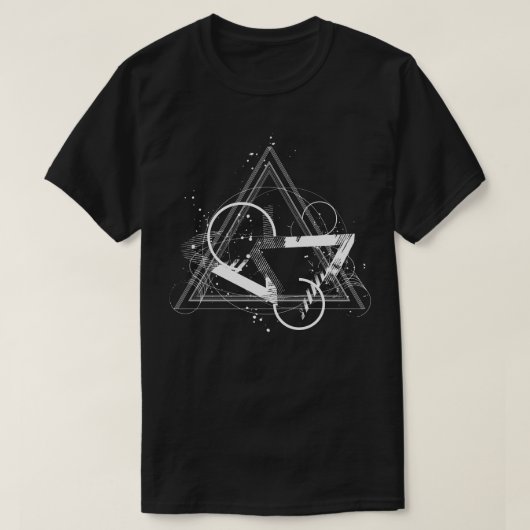 三角形の幾何学的な構成 Tシャツ (デザイン正面)