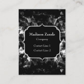 三角形の幾何学的な黒と白のスモークモノグラム 名刺 (正面)