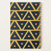 三角形の幾何学的パタパーソナライズされたーン プランナー手帳 (裏面)