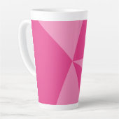 三角形の幾何学的パターン カフェラテマグ (左アングル)