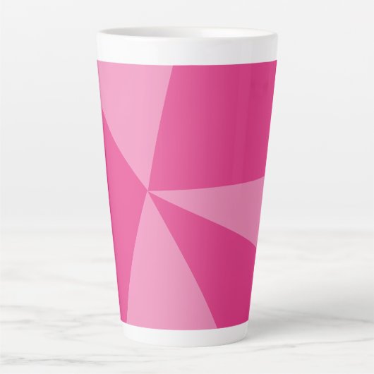 三角形の幾何学的パターン カフェラテマグ (正面)