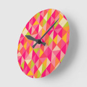 三角形の幾何学的パターン ラウンド壁時計 (傾斜)