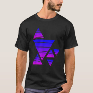 三角形の幾何形状の色ティー Tシャツ