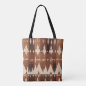 三角形の形をした継ぎ目のない幾何学的パターン トートバッグ (裏面)