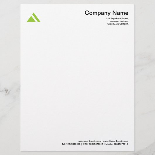 三角形の形状03 – 火星の緑 レターヘッド (正面)