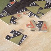 三角形の景色のデザイン ジグソーパズル (側面)