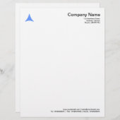 三角形の曲線 – 赤ちゃん青 レターヘッド (正面/裏面)