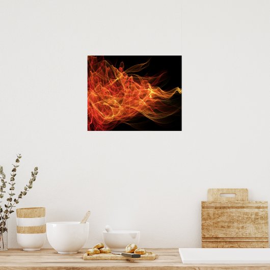 三角形の炎 ポスター (キッチン)