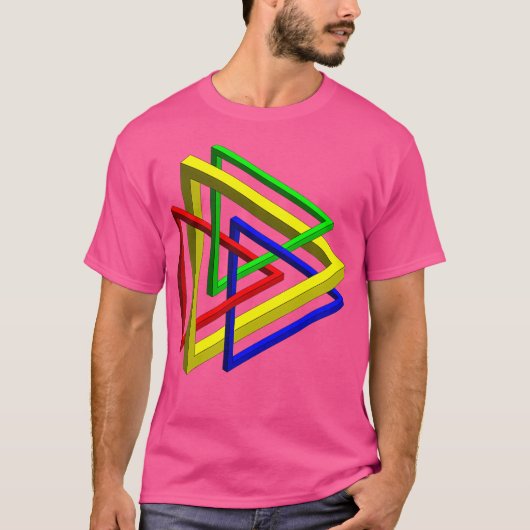 三角形の目の錯覚 ns tシャツ (正面)