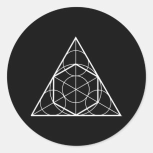 三角形の神聖な図形 ラウンドシール