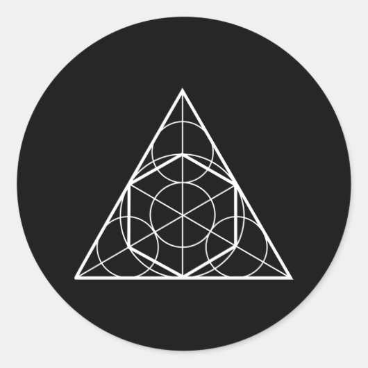 三角形の神聖な図形 ラウンドシール (正面)
