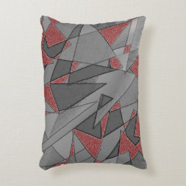 三角形の粗い切り出し、赤い背景 アクセントクッション