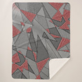 三角形の粗い切り出し、赤い背景 シェルパブランケット (正面)