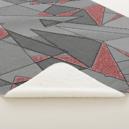 三角形の粗い切り出し、赤い背景 シェルパブランケット