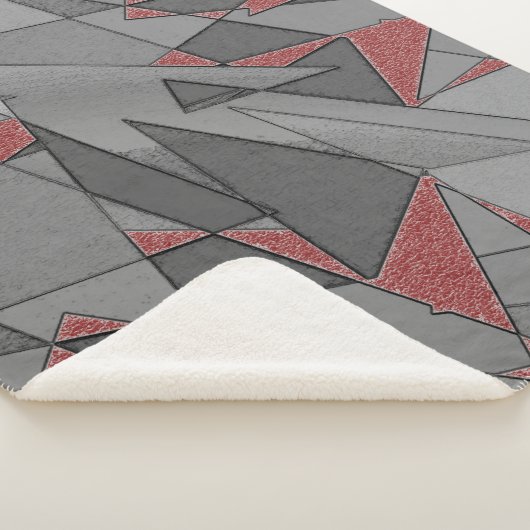 三角形の粗い切り出し、赤い背景 シェルパブランケット (3/4)