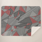 三角形の粗い切り出し、赤い背景 シェルパブランケット (正面(横))