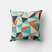 三角形の継ぎ目のないパターン クッション (裏面)